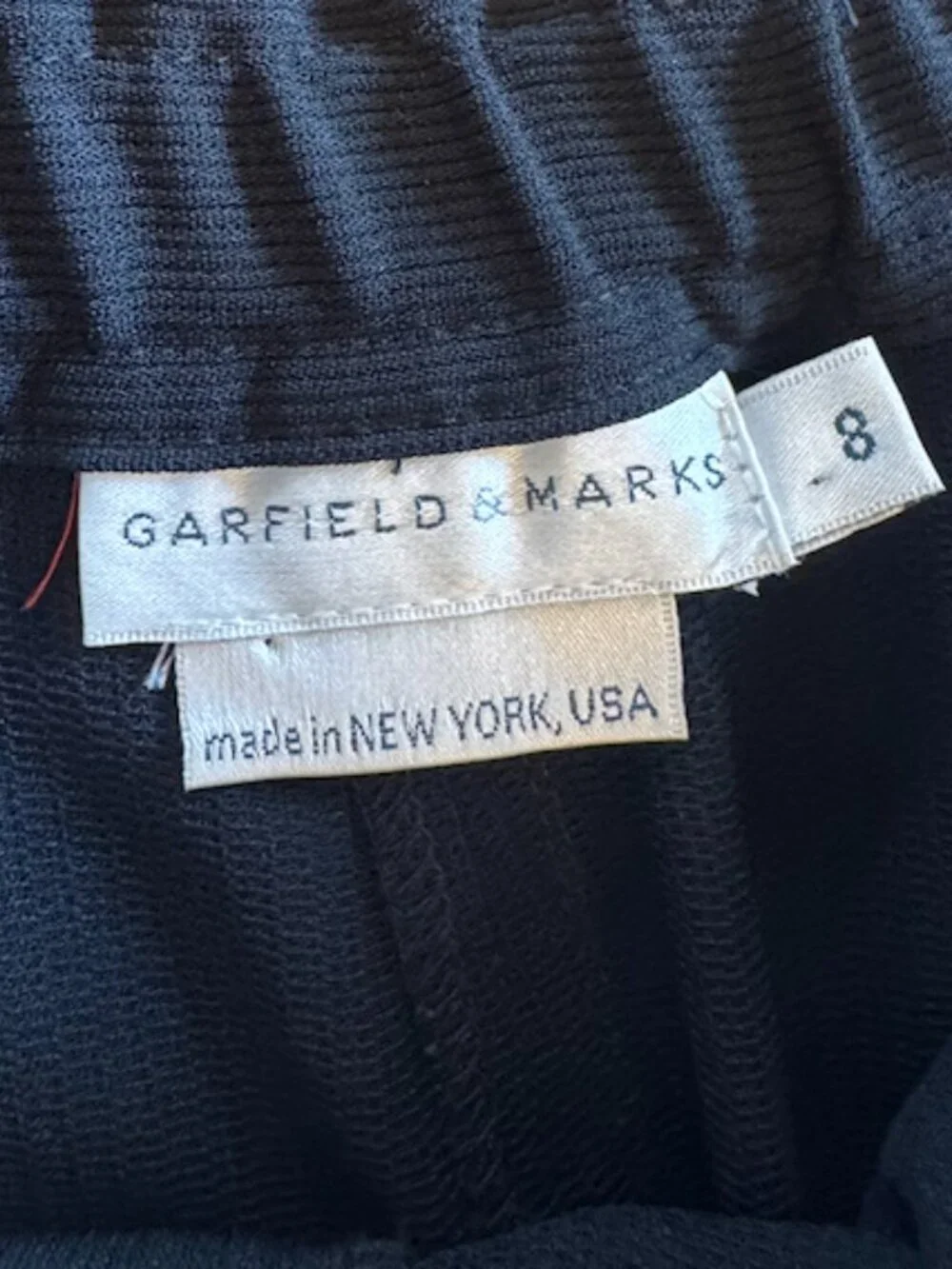 Garfield Marks black pants women's, Size 8 (WPGM1)
